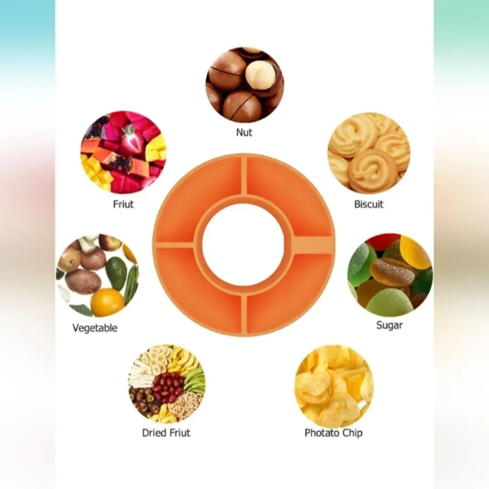 DMTINTA Reusable Snack Ring for Cup 40 oz - Red Orange NWT